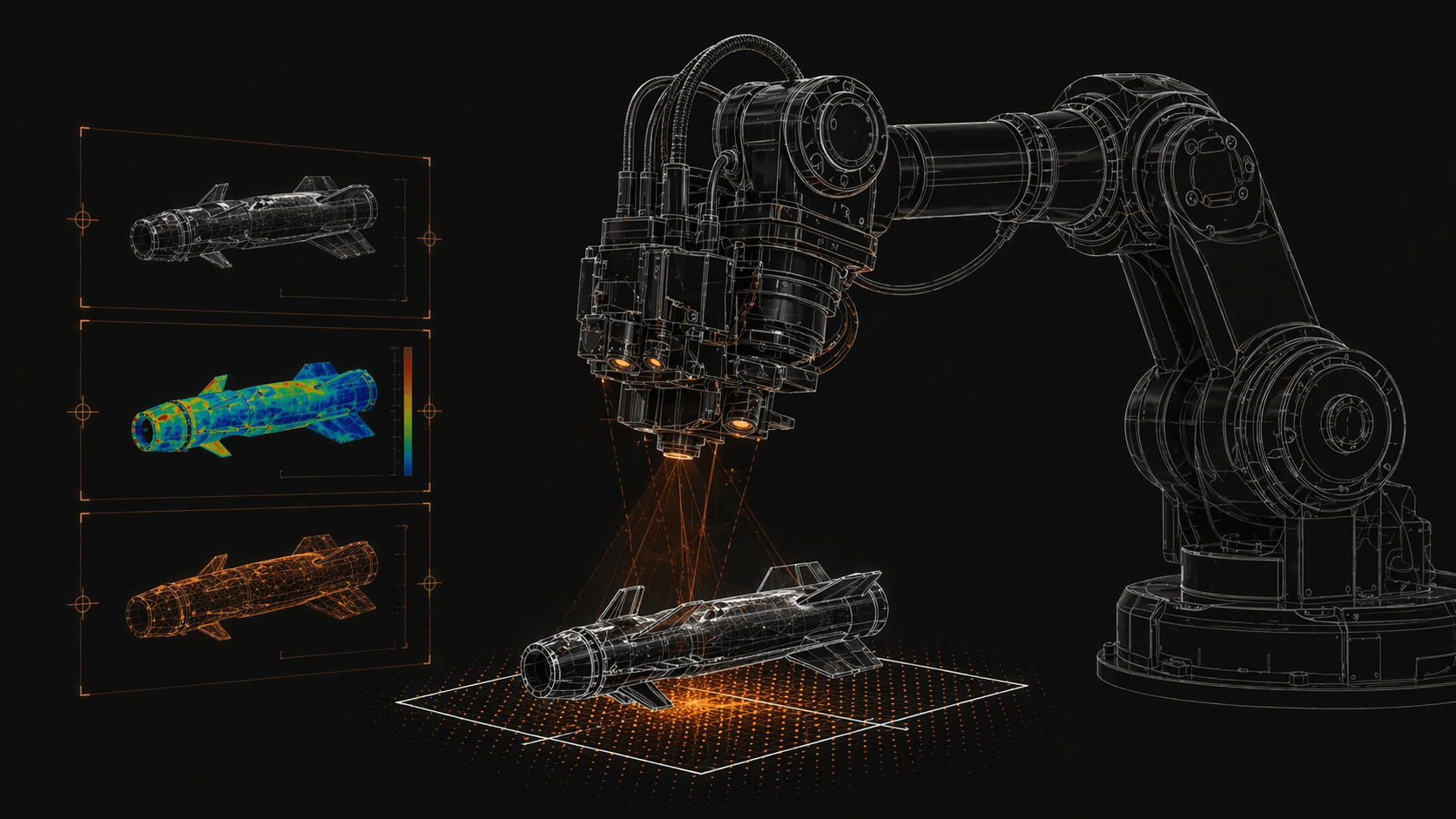 Autonomous perception sensor head on a robotic arm